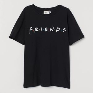 Black Hm Tee Shirt For Friends Lovers