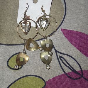 Free Size Gold Metallice Earrings