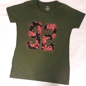 T-Shirt Olive Colour  14 To 16 Years