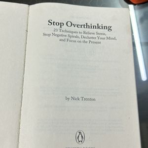 Stop Overthinking By Nick Trenton