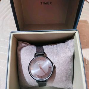 New Women Timex Black Belt Watch