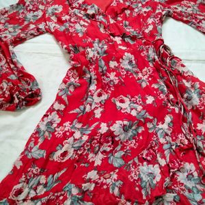 Imported Softest Flowy Fabric Wrap Dress