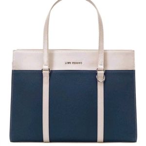 Lino Perros White Big Tote Hand Bag Clutch