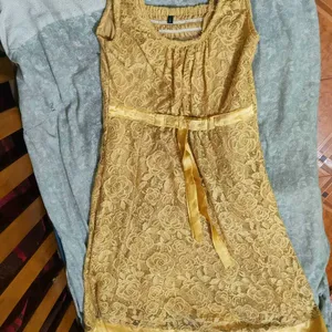 Satin Golden Dress👗