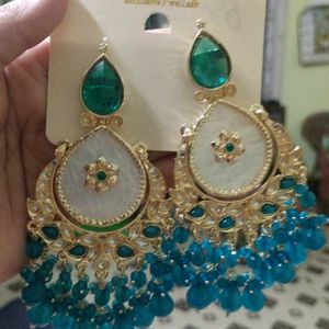 Gorgeous Ocean Blue Jhumka