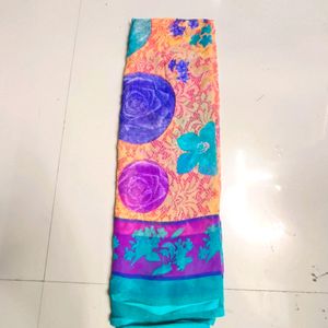 Chiffon Flower Printed Dupatta 04