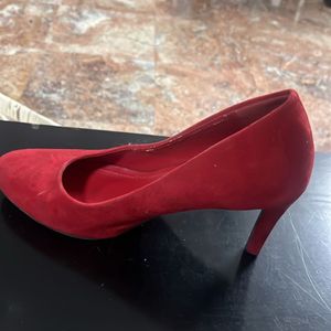 Suede Red Stilettos