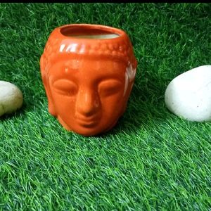 Bhudha Ceramic Orange Pot