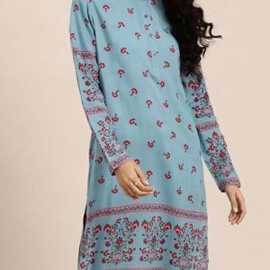 Blue Printed Kurta