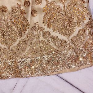 Golden Squnce Net Frock