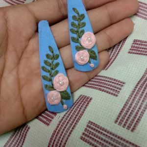 Embroidery Hair Clips