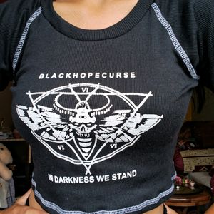 BLACK HOPE CURSE CROP TOP