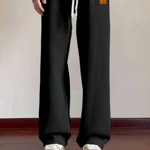 Men Loose Fit Lower Black Trouser