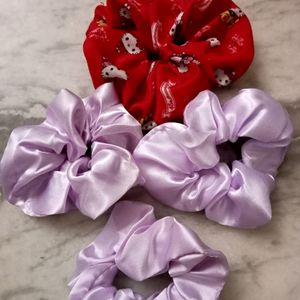 4 Scrunchies For Girls