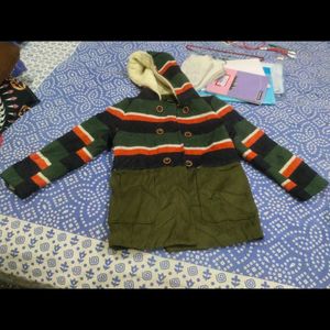 Kids Korean Wintter Warm Jacket Hoody