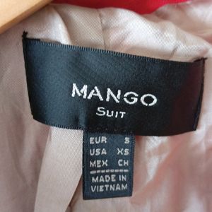 Mango Suit Formal Red Blazer