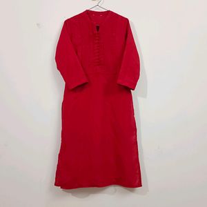 Red Cotton Kurta