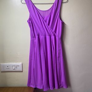 Purple Violet Skater Mini Dress