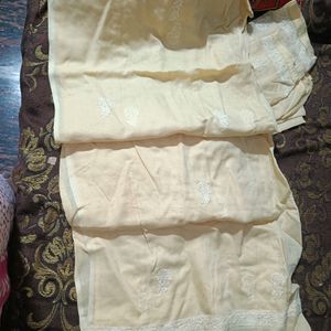 Cotton Chikankari Kurta Set 3 Pcs