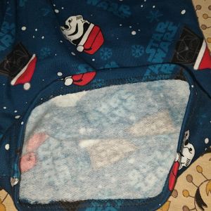 Snowman Printed Woolen Casual Shorts