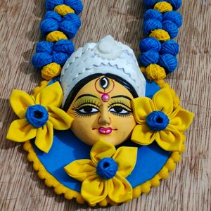 Brand New Terracotta Maa Durga Face Jewellery Neck