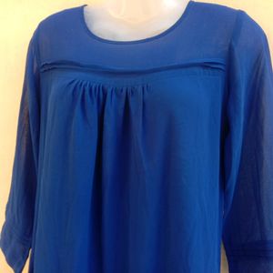 Solid Round Neck Polyester Women's  Dre