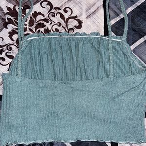 Sea green crop top