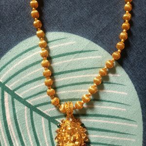 Gold Maala With Laxmi Pendant