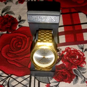 New TITAN Golden Watch For Men ⌚