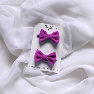 Purple Bow Hairclips💜