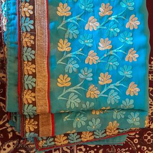 Beautiful Embroidery Georgette Saree