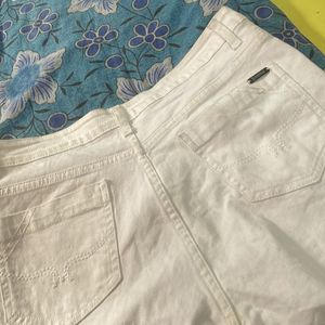 White Denim Shorts