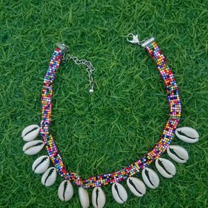 Adjustable Cowrie Shell Necklace Choker