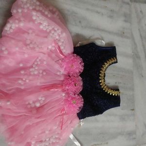 all pink baby frocks for 2-3 year girl