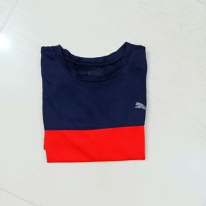 PUMA Boys T.Shirt/ Blue & Red/ Casual Fit Wear