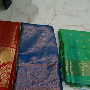 9 Unstitched Pattu Blouse Pieces