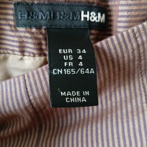 Stylish H&M Pinstripe Skirt From Europe