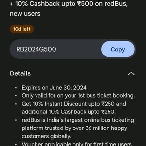 RedBus New User Offer