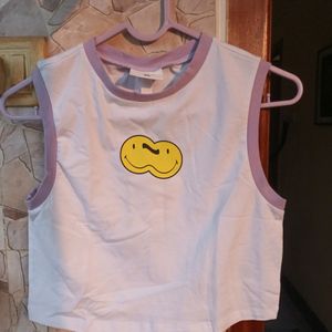 Y2k Pinterest-y H&M x Smiley Cropped Tank Top