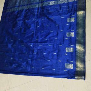 Navy Blue Colour Pure Silk Saree