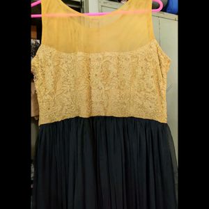 Golden Black Ethnic Gown