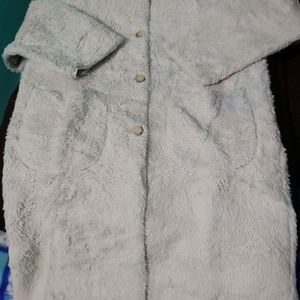 White Furry Overcoat For Winter (Price Low Today)