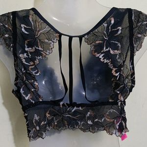 SEXY BLACK NET CROP TOP/BRALETTE