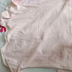 Cute Baby Pinkinsh Peach Buttoned Crop Top