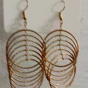 Rings Meshup EARRINGS For Women (GOLDEN)