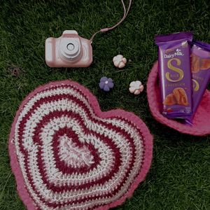 CROCHET HEART PILLOW🌷🌸