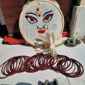 Maa Durga Embroidery Hoop