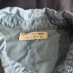 Top Denim Blue ,check Description Please