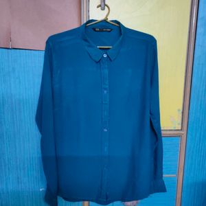 Solid Shirt Blue Teal