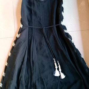 Navy Blue Sharara Set